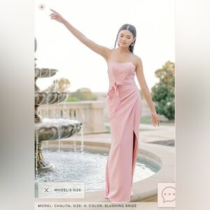 Revelry Amara dress in the color Blushing Bride size 6